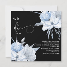 *~* BODA de RSVP con el Bouquet azul silenciado fl