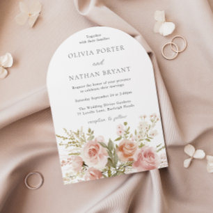 Invitación Boda de Rubor Floral Boquet All Seasons