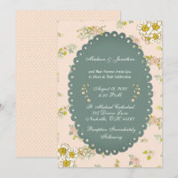 Boda de Rubor Floral con guión antiguo