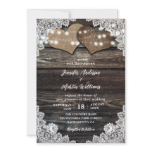Boda de Rústico Country Wood Lace String