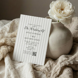 Invitación Boda de sabios estilo club campestre a rayas