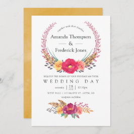 Invitación Boda de safari acuarela floral