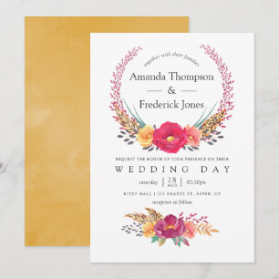 Invitación Boda de safari floral con acuarela