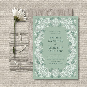 Invitación Boda de Sage Green Botanical Floral
