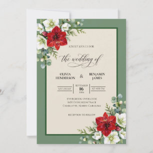 Invitación Boda de Salvia Anémona Roja
