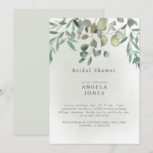 Invitación Boda de Salvia Eucalipto Ducha Nupcial