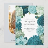 Boda de Salvia Menta, Verde Océano y Campanilla de
