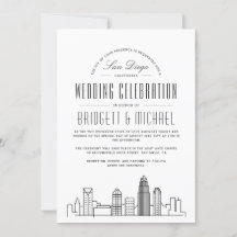 Boda de San Diego | Modern Deco City Skyline