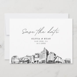 Invitación Boda de San José CA Guardar la fecha moderna