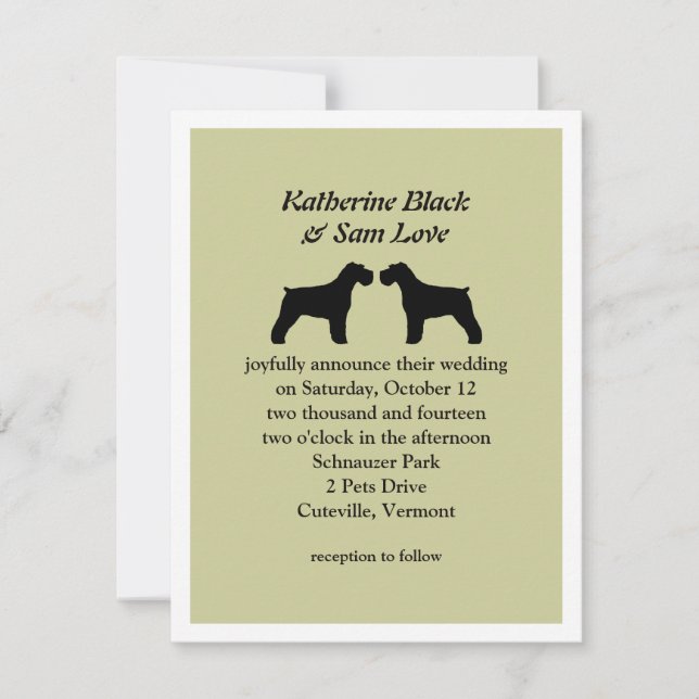 Invitación Boda de Schnauzers (Anverso)