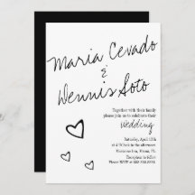Boda de script de caracteres flotantes simples que