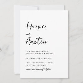 Invitación Boda de script de código QR