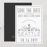 Boda de Seattle | Estilizado Skyline Guardar la fe