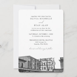 Invitación Boda de Seattle Personalizado Pikes Place Photo
