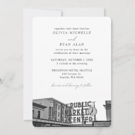 Invitación Boda de Seattle Personalizado Pikes Place Photo
