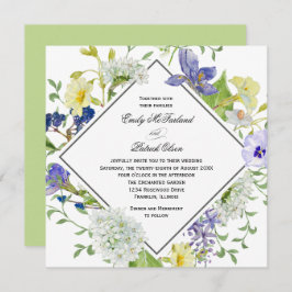 Invitación Boda de Secret Garden Boho Wildflowers