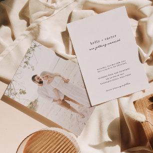 Invitación Boda de secuencias de comandos de caligrafía simpl