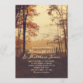 Invitación Boda de senderos de cultivo rural de los bosques d