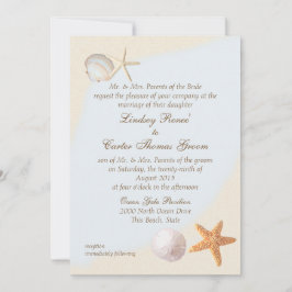 Invitación Boda de Shell Beach Sea Shore