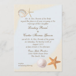 Invitación Boda de Shell Beach Sea Shore