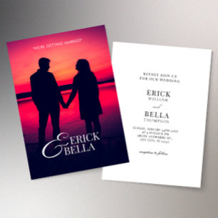 Invitación Boda de shilouette romántica