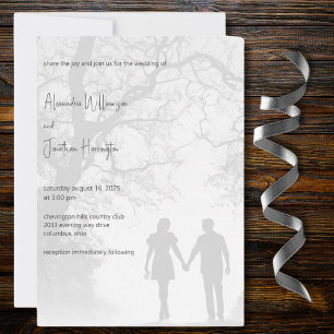 Invitación Boda de Silhouette Parejas