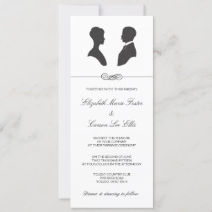 Invitación Boda de silueta de época