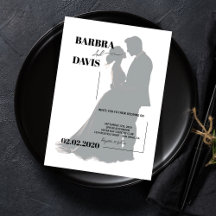 Boda de silueta Minimalista moderna