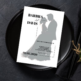 Invitación Boda de silueta Minimalista moderna