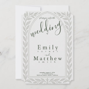 Invitación Boda de Silverleaf Elven - Diseño Vine & Arch