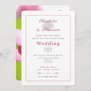 Invitación Boda de símbolos de Lotus Flower Hindu Karma