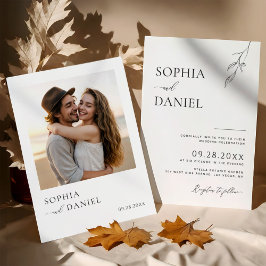 Invitación Boda de Simplicidad Moderna Bliss Botánico