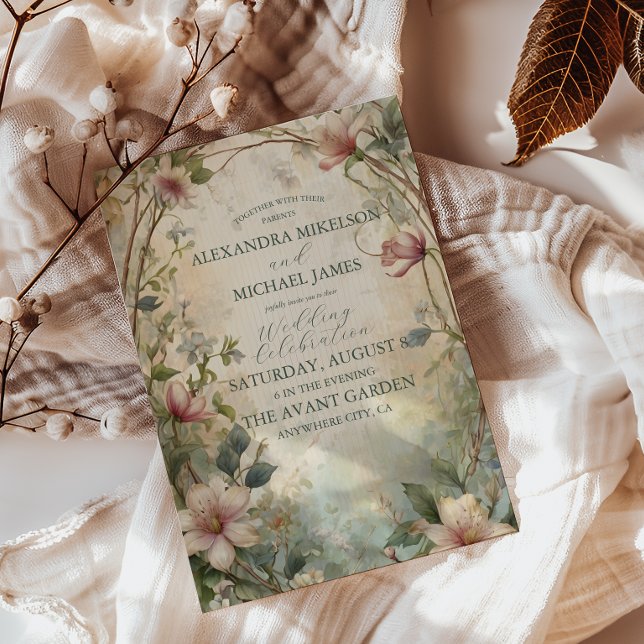Invitación Boda de Sinfonía Floral Inspirada en el Art Nouvea (Subido por el creador)