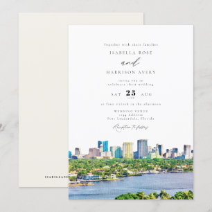Invitación BODA de Skyline acuática FORT LAUDERDALE