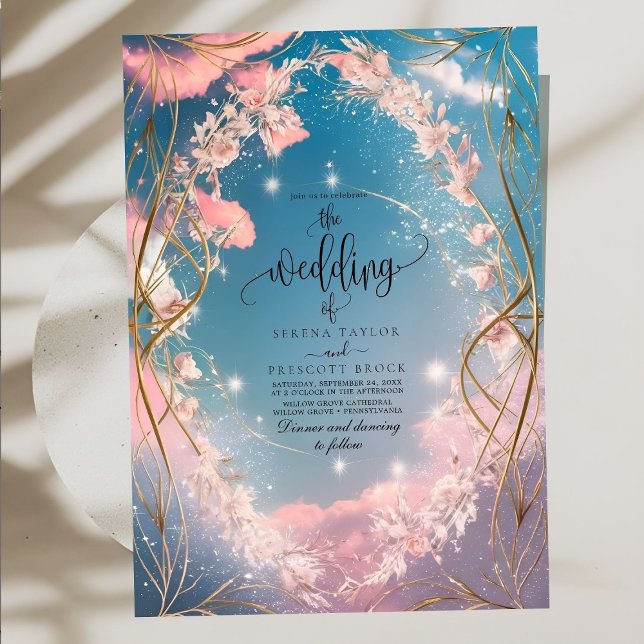 Invitación Boda de SkyLove Ornate Rosy Florals (Subido por el creador)