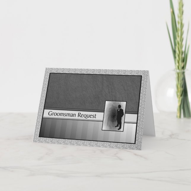 Invitación Boda de solicitud de Groomsman (Anverso)
