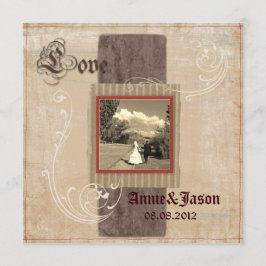 Invitación boda de steampunk de campo rústico occidental