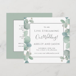 Invitación Boda de streaming en directo de Eucalyptus de colo