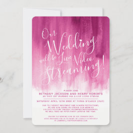 Invitación Boda de streaming en vivo de arte abstracto de col