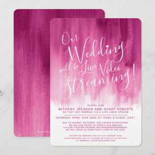Invitación Boda de streaming en vivo de arte abstracto de col