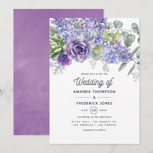 Invitación Boda de Suculentas de Eucalipto Tropical