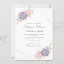 Boda de suculentos de primavera acuarela