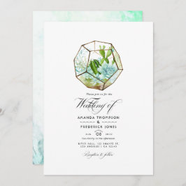 Invitación Boda de Sucultores de Terrario de Vidrio de Agua