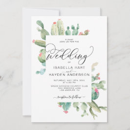 Invitación Boda de Sucultores del Desierto Cactus Boho Cacti