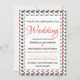 INVITACIÓN BODA DE SUDÁFRICA