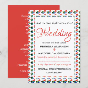 INVITACIÓN BODA DE SUDÁFRICA