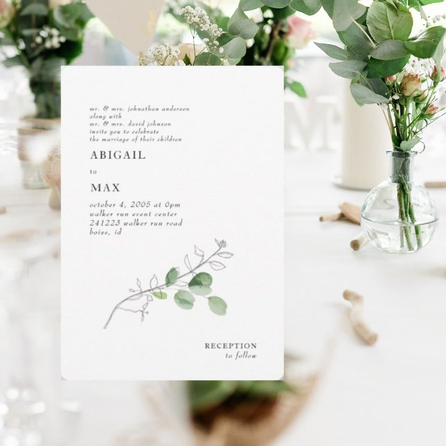 Invitación Boda de sueños de padres botánicos de primavera (Subido por el creador)