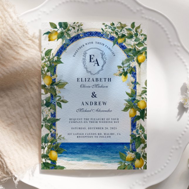 Invitación Boda de Sunny Amalfi Lemon Grove (Subido por el creador)