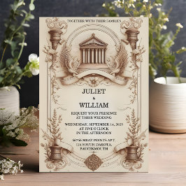 Invitación Boda de superposición de vintage vintage vellum de
