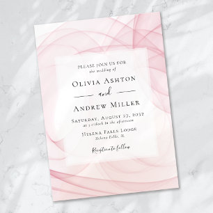 Invitación Boda de Swirl color agua rosa